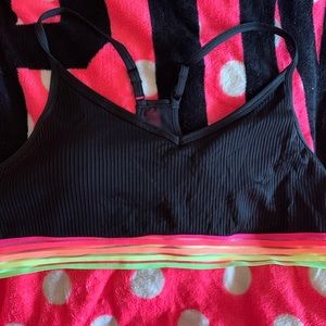 Vs pink sport bra brallete neon rainbow pride